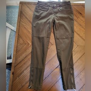 Michael Kors Green skinny Jean with ankle zip